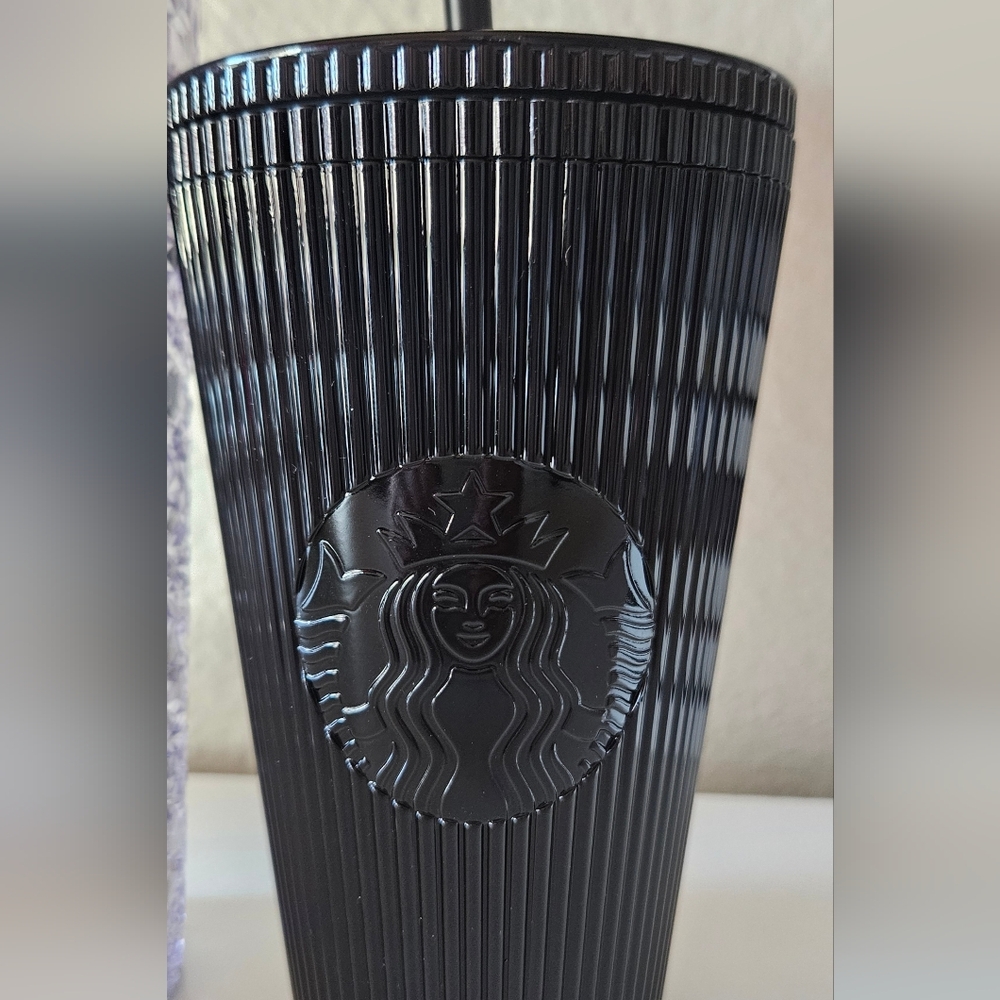 Starbucks Black Tumbler with Matching Straw